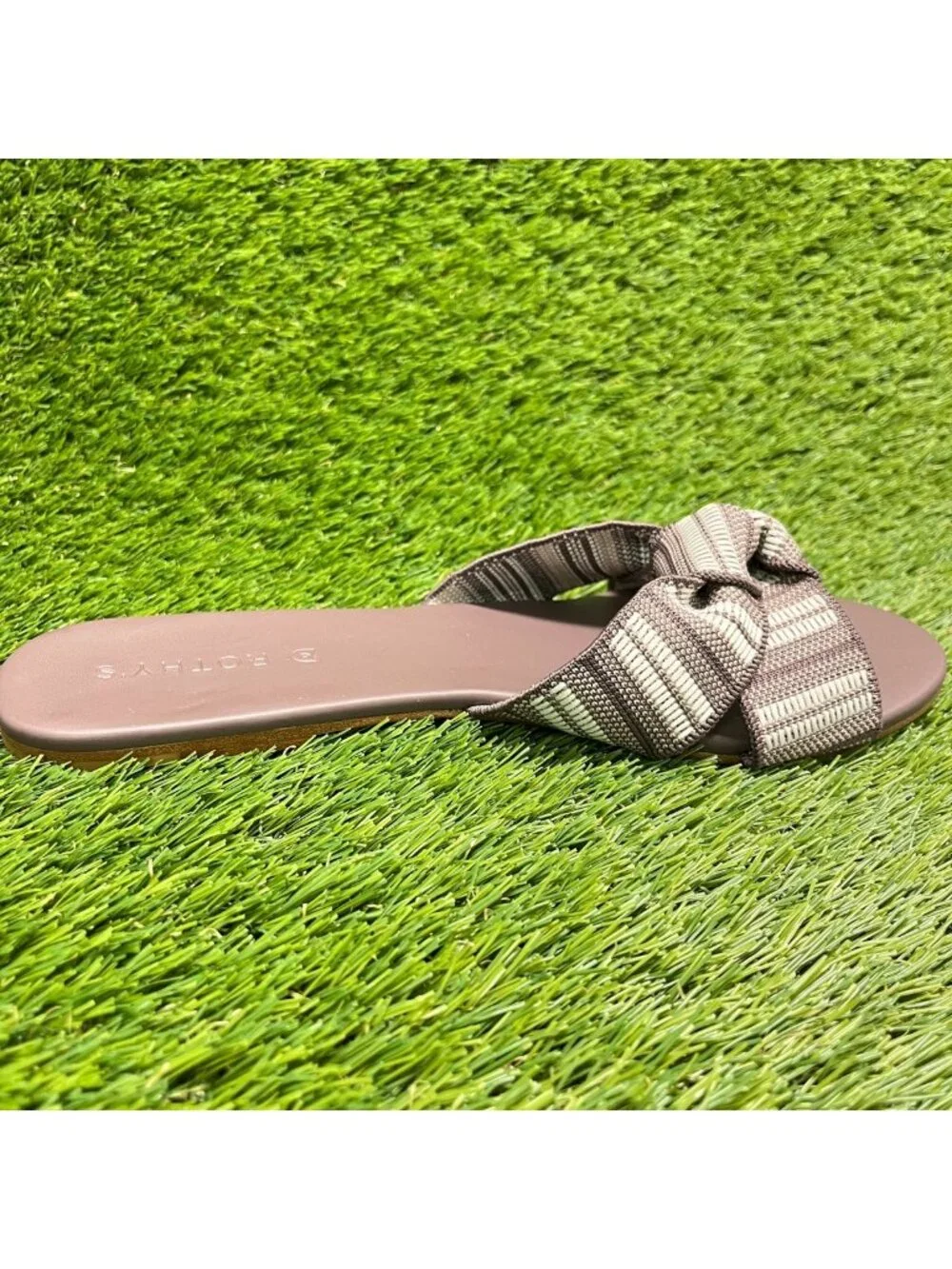 Rothy's The Knot Womens Size 10 Brown Taupe Beach Casual Outdoor Slide Sandals